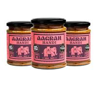 Aagrah Handi Tarka Indian Curry Cooking Sauce - Authentic Restaurant Recipe Base - Medium Heat - 270g Jar Serves 3-4 - Case of 3