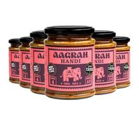 Aagrah Handi Tarka Indian Curry Cooking Sauce - Authentic Restaurant Recipe Base - Medium Heat - 270g Jar Serves 3-4 - Case of 6 jars