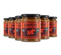 Aagrah Hydrabadi Tarka Indian Curry Cooking Sauce - Authentic Restaurant Recipe Base - Medium-Hot - 270g Jar Serves 3-4 - Case of 6