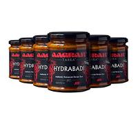 Aagrah Hydrabadi Tarka Indian Curry Cooking Sauce - Authentic Restaurant Recipe Base - Medium-Hot - 270g Jar Serves 3-4 - Case of 6