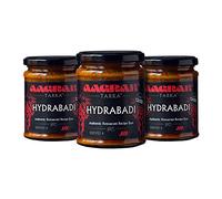Aagrah Hydrabadi Tarka Indian Curry Cooking Sauce - Authentic Restaurant Recipe Base - Medium-Hot - 270g Jar Serves 3-4 - Case of 3