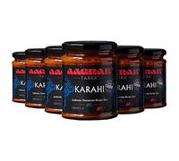 Aagrah Karahi Tarka Indian Curry Cooking Sauce - Authentic Restaurant Recipe Base - Medium-Mild - 270g Jar Serves 3-4 - Case of 6
