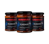 Aagrah Karahi Tarka Indian Curry Cooking Sauce - Authentic Restaurant Recipe Base - Medium-Mild - 270g Jar Serves 3-4 - Case of 3