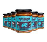 Aagrah Lahsen Indian Curry Cooking Sauce - Authentic Restaurant Recipe Tarka Base - Medium Hot - 270g Jar Serves 3-4 - (Pack of 6)