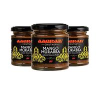Aagrah Mango Murabba Chutney - Authentic Indian Restaurant Recipe, Perfect with Pappadoms & Starters - 200g Jars - (Pack of 3)