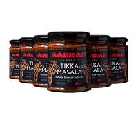 Aagrah Tikka Masala Tarka Indian Curry Cooking Sauce - Authentic Restaurant Recipe Base - Medium Heat - 270g Jar Serves 3-4 - Pack of 6