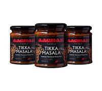 Aagrah Tikka Masala Tarka Indian Curry Cooking Sauce - Authentic Restaurant Recipe Base - Medium Heat - 270g Jar Serves 3-4 - Case of 3