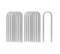 AAGUT 12 Inch Garden Stakes Heavy Duty 11 Gauge Landscape Staples Ground Tent Pegs/Spikes/Pins for Anchoring Dog Fence,Tubing Drip Irrigation Hose, Wire, Weed Barrier Fabric 100 Pack