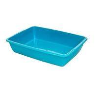 AAH1 Cat Litter Tray - Assorted Colors - Tough Plastic Cat Litter Tray - Easy to Clean - Pet Hygiene Essentials - Pack of 2 (Aqua, Large/46cm)