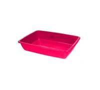 AaH1 Cat Litter Tray Large Open Top 48cm BLACK, cat dog litter tray indoor outdoor use (Pink)