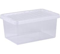 AaH1 Crystal 11L Small Plastic Under Bed Storage Boxes with Lids - Clear, Stackable & Nestable - Strong Storage Containers - Made in Great Britain (3)