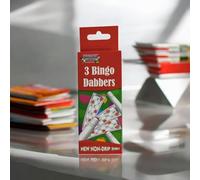 AaH1 Pack of 8 (3 in a pack) Non-Drip Bingo Dabbers Set | Leak-Proof Bingo Pens in Bright Red, Blue & Green | Bulk Bingo Markers for Family Fun, Bingo Night Essentials & Seniors
