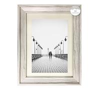 AaH1 Shabby Chic A4 Photo frame - Distressed White Wood Effect Frame with Styrene Glass - Wall or Tabletop Display - Certificate Frame Home Collection (1)