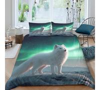 AAHARYA Arctic Fox 3D Bedding Set Microfiber Duvet for Teens Students
