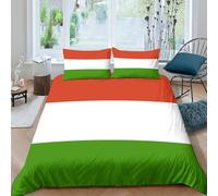AAHARYA Flag of Hungary 3D Printed Duvet Cover Set Microfibre Style Soft Quilt Covers Easy Care Quality National Flag Bedding Sets with Pillowcase Double(200x200cm)