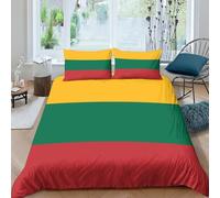 AAHARYA Flag of Lithuania Duvet Cover Soft Microfiber Bedding Set, 3D National Flag Print Quilt Cover&Pillowcase, With Zipper Closure,3pcs, for Kids Adults King（220x240cm）