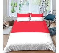 AAHARYA Flag of Monaco Bedding Set 3D National Flag Pattern Duvet Cover for Kids Boys Girls 3Pcs Soft Bedspread Cover Bedroom Comforter Cover Double（200x200cm）