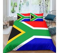 AAHARYA Flag of South Africa 3 Pieces Duvet Cover Set 3D National Flag Printed Bedding Quilt Duvet Cover with Zipper Closure for Kids Teenagers Adult, Ultra Soft Microfiber Bedding King（220x240cm）
