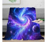 AAHARYA Galaxy swirl 3D microfiber throw blanket soft fleece sofa decor | 60x80inch plush microfiber touch lightweight warmth sofa bed accent vibrant print modern home gift travel