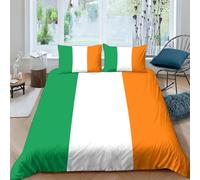 AAHARYA Irish Flag Bedding Set,Duvet Cover For Kids Teens Adult, 3D National Flag Print Quilt Cover Room Decoration Double（200x200cm）