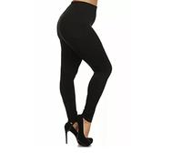 AAILA FASHION Ladies Womens Plain Full Length Viscose HIGH Waisted Leggings & Plus Sizes (UK, Alpha, 4XL, Regular, Regular, Black)
