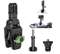 AAIOOEA Motorcycle Windshield Clip Mount for insta360/Gopro/DJI action | 360° Rotatable Aluminum Alloy Clamp