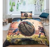 AAIRRA Duvet Cover Set Cool Rugby 3D Graffiti Rugby Printed Bedding Quilt Cover Set 2 Pieces Soft Microfiber Comforter Cover For Teens And Adults Single（135x200cm）