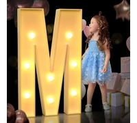 AAIRRA Wedding Decor 4FT Marquee Light Up Letters Large Marquee Letters LED Letter Lights Sign for Home Party Bar Wedding Festival Birthday Decorations Xmas Gifts Decoration,M,120CM