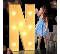 AAIRRA Wedding Decor 4FT Marquee Light Up Letters Large Marquee Letters LED Letter Lights Sign for Home Party Bar Wedding Festival Birthday Decorations Xmas Gifts Decoration,N,120CM