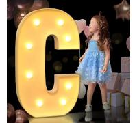 AAIRRA Wedding Decor 4FT Marquee Light Up Letters Large Marquee Letters LED Letter Lights Sign for Home Party Bar Wedding Festival Birthday Decorations Xmas Gifts Decoration,C,120CM