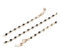 AAIXXIZAO Glasses Chains Lanyards Fashionable Handmade Chain Rainbow Rhinestones Fully Handmade Eyeglass Chain Eyeglass Rope Mask Chain Black
