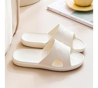 AAIXXIZAO Home Slippers For Women And Men With Soft Soles Suitable For Couples In Hotel Bathrooms 38-39 White2