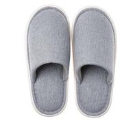 AAIXXIZAO Indoor Home Wide Soft Soled Slippers For Women Plus Size Cotton Slippers For Men 42-43 Grey
