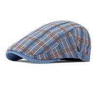 AAIXXIZAO Men'S Beret Hat Beret Cap Men Women Cap Sun Hat Adjustable Flat Cap Plaid Artist Painter Beret Hat Male Female Berets 55-60Cmadjustable Blue