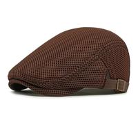 AAIXXIZAO Men'S Beret Hat Beret Cap Mesh Cap Breathable Sun Hat Women Artist Painter Beret Hat Male Female Flat Cap Mens Berets 55-60Cmadjustable Coffee