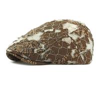 AAIXXIZAO Men'S Beret Hat Beret Caps For Men Women Breathable Lace Flat Cap Retro Artist Painter Beret Hat Male Female Berets 55-59Cmadjustable Coffee