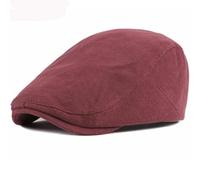 AAIXXIZAO Men'S Beret Hat Berets Flat Cap For Men Women Solid Plain Artist Painter Beret Hat Adjustable Beret Cap 55-59Cm Burgundy