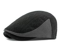 AAIXXIZAO Men'S Beret Hat Berets Hat Cap For Men Women Vintage Knitted Beret Hat Male Female Adjustable Beret Cap Unisex Flat Cap 55-60Cmadjustable Black