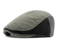 AAIXXIZAO Men'S Beret Hat Berets Hat Cap For Men Women Vintage Knitted Beret Hat Male Female Adjustable Beret Cap Unisex Flat Cap 55-60Cmadjustable Gray