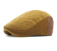 AAIXXIZAO Men'S Beret Hat Berets Hat Cap For Men Women Vintage Knitted Beret Hat Male Female Adjustable Beret Cap Unisex Flat Cap 55-60Cmadjustable Ginger