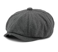AAIXXIZAO Men'S Beret Hat Berets Vintage Octagonal Cap Patchwork Artist Painter Beret Hat For Men Women Beret Caps 55-59Cmelastic Gray
