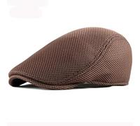 AAIXXIZAO Men'S Beret Hat Cap For Men Beret Breathable Mesh Cap Men Women Sun Hat Adjusted Flat Cap Beret Hat 56-61Cmadjustable Coffeeelastic
