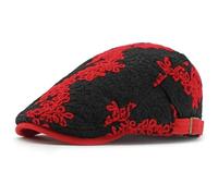 AAIXXIZAO Men'S Beret Hat Caps For Men Women Retro Artist Painter Beret Hat Male Female Flat Cap Beret 55-60Cmadjustable Red