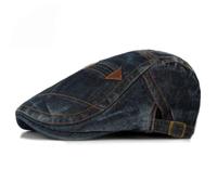 AAIXXIZAO Men'S Beret Hat Fashion Jeans Beret Hats For Men Women Casual Unisex Denim Beret Cap Fitted Sun Cabbie Flat Cap Black