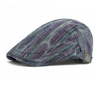 AAIXXIZAO Men'S Beret Hat Men Women Berets Artist Painter Beret Hat Striped Sun Hat Male Female Flat Cap Adjustable Beret Cap 55-60Cmadjustable Black