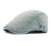 AAIXXIZAO Men'S Beret Hat Mens Beret Women Sun Cap Male Female Denim Beret Cap Retro Artist Painter Beret Hat Adjustable Flat Cap 55-60Cmadjustable 4389Lightblue