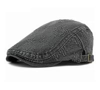 AAIXXIZAO Men'S Beret Hat Mens Beret Women Sun Cap Male Female Denim Beret Cap Retro Artist Painter Beret Hat Adjustable Flat Cap 55-60Cmadjustable 4361Black