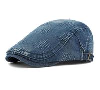 AAIXXIZAO Men'S Beret Hat Mens Beret Women Sun Cap Male Female Denim Beret Cap Retro Artist Painter Beret Hat Adjustable Flat Cap 55-60Cmadjustable 4361Darkblue