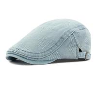 AAIXXIZAO Men'S Beret Hat Mens Beret Women Sun Cap Male Female Denim Beret Cap Retro Artist Painter Beret Hat Adjustable Flat Cap 55-60Cmadjustable 4361Lightblue