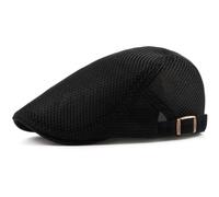 AAIXXIZAO Men'S Beret Hat Mens Berets Breathable Sun Hat Caps For Men Women Mesh Beret Cap Male Female Flat Cap Beret Hats 55-60Cmadjustable Style2Black